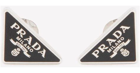 prada pink studs|Prada high end earrings.